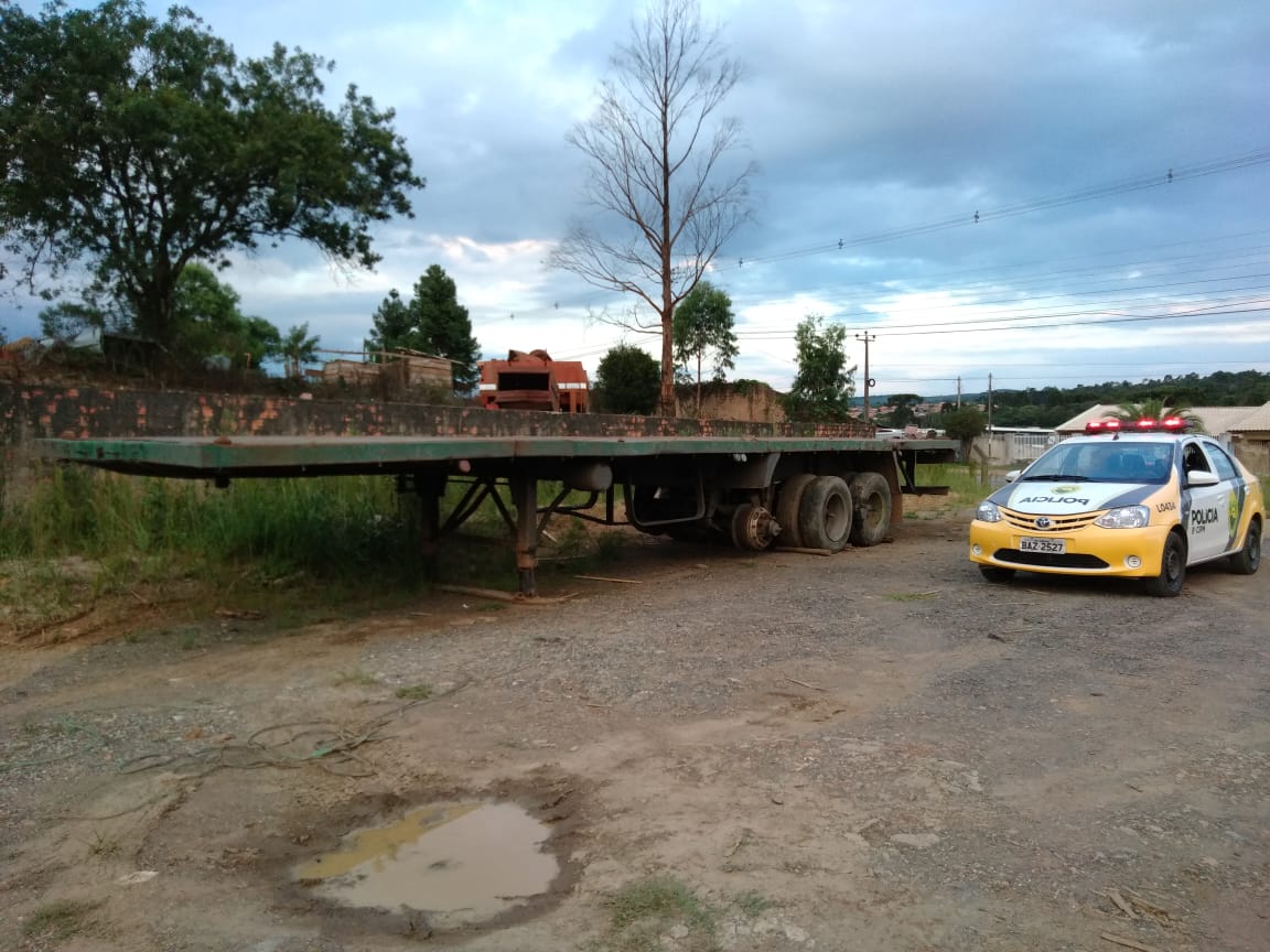  PM de Irati recupera semirreboque furtado em Paranaguá