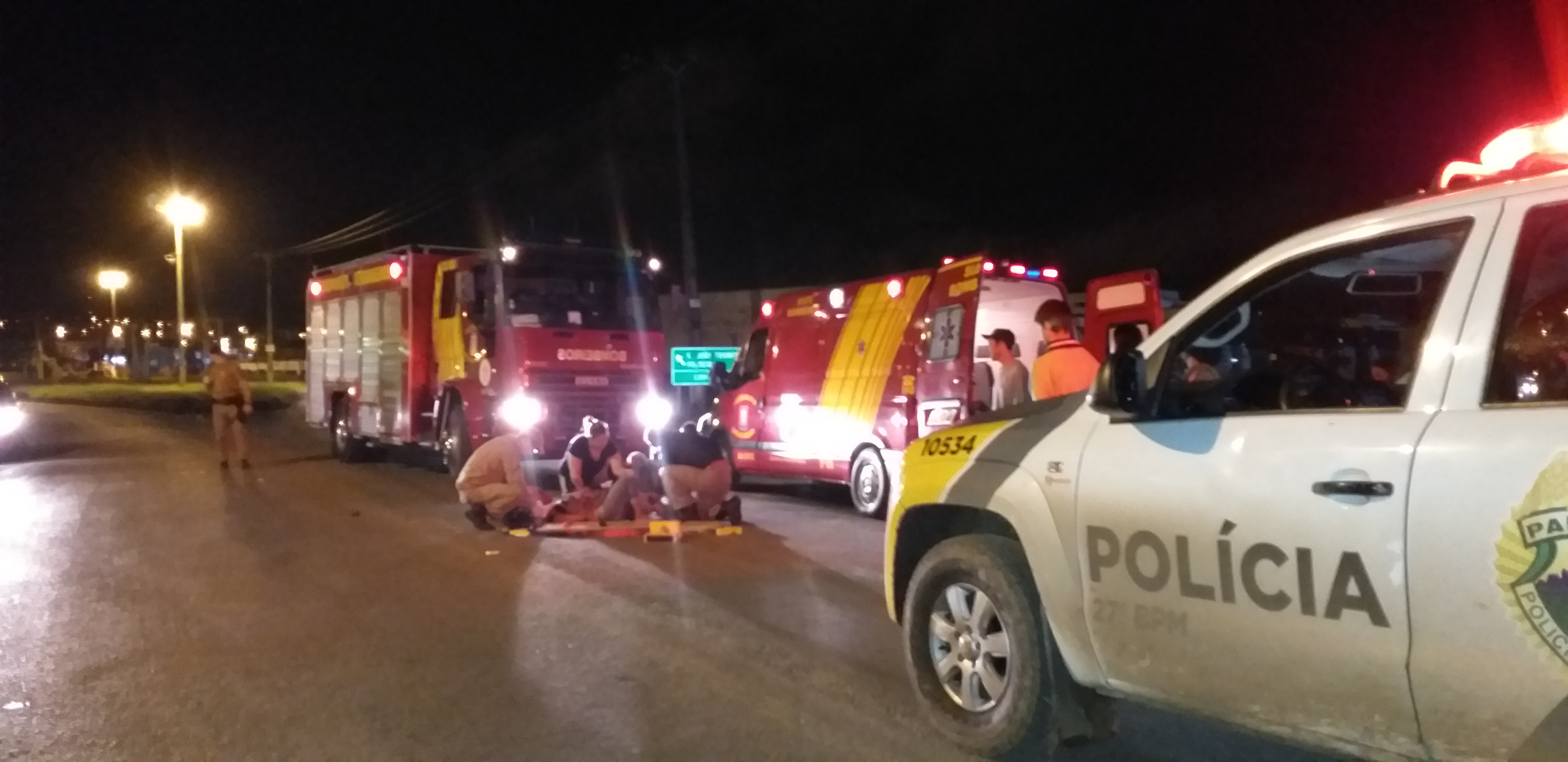  Atropelamento deixa dois com ferimentos graves em São Mateus do Sul