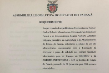  Governo Estadual atende pedido de Bacil e amplia a validade de exames periódicos em cavalos