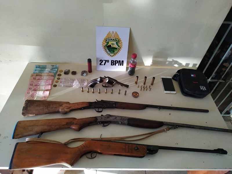  ROTAM prende indivíduo com armas e drogas em São Mateus do Sul