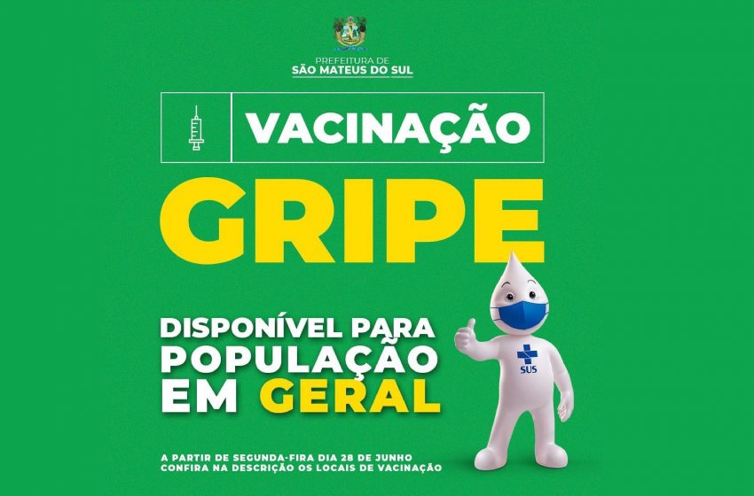  Vacina da gripe é aberta para população em geral em São Mateus do Sul