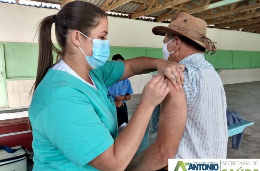 Antônio Olinto está acima da média estadual na vacinação contra a Covid-19