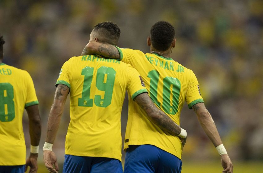  Eliminatórias: com brilho de Neymar e Raphinha, Brasil goleia Uruguai