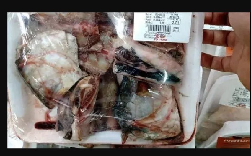  Supermercado vende restos de peixes e imagem repercute nas redes