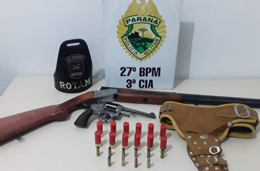  Suposto segurança é preso com armas e munições em São Mateus do Sul