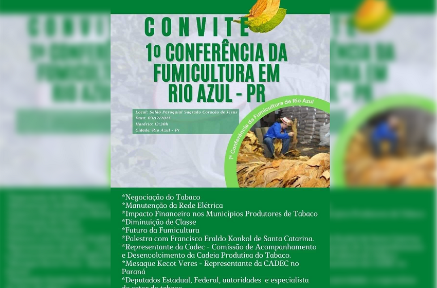 FUMO: Rio Azul promove 1ª Conferência da Fumicultura com abrangência regional