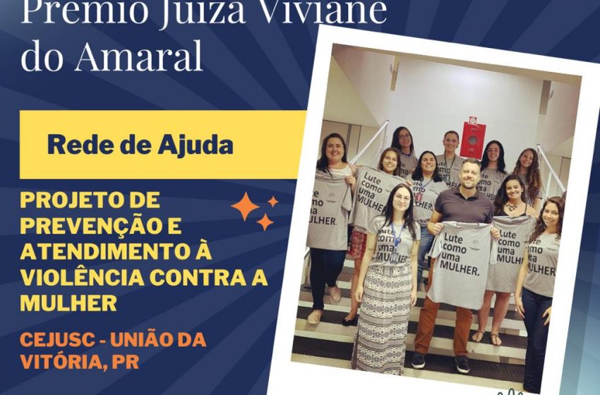  CEJUSC de União da Vitória é premiado por atendimento das vítimas de violência