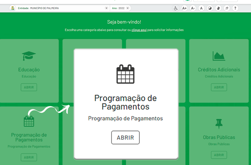  Palmeira informa programação semanal de pagamentos no Portal da Transparência