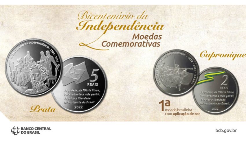  Banco Central lança moedas comemorativas aos 200 anos da independência