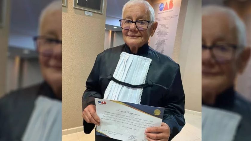  Aos 77 anos, aposentado ponta-grossense passa no exame da OAB e celebra: ‘Nunca é tarde’