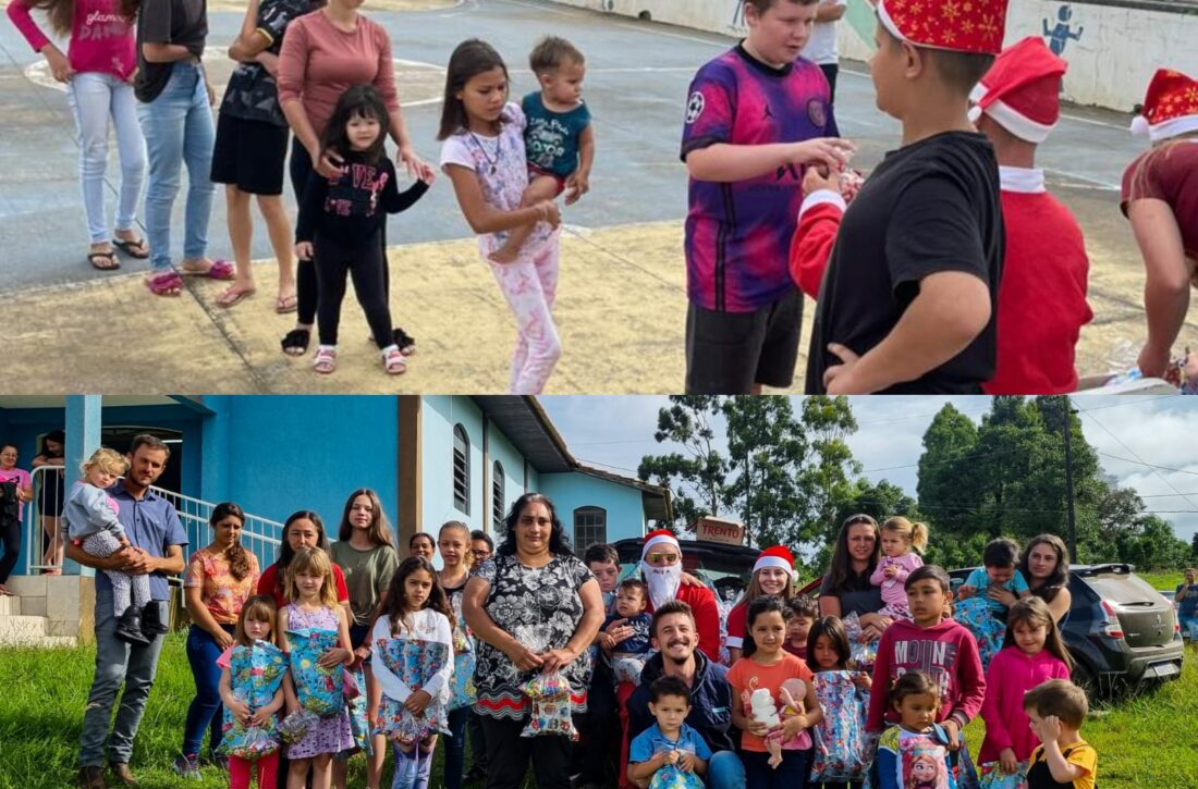  Jovens de São Mateus do Sul e Triunfo promovem ação social e entregam mais de 500 presentes para crianças de ambos os municípios