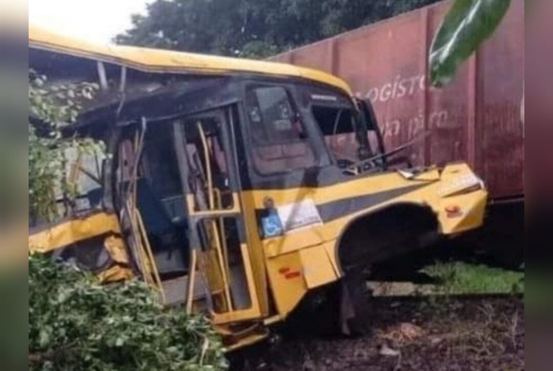  Grave acidente envolvendo trem e ônibus escolar deixa seis crianças feridas e duas mortas