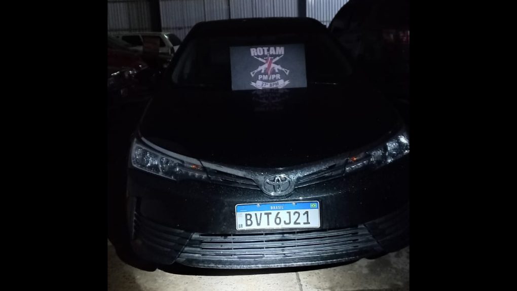  PM de São Mateus do Sul recupera veículo roubado em Curitiba