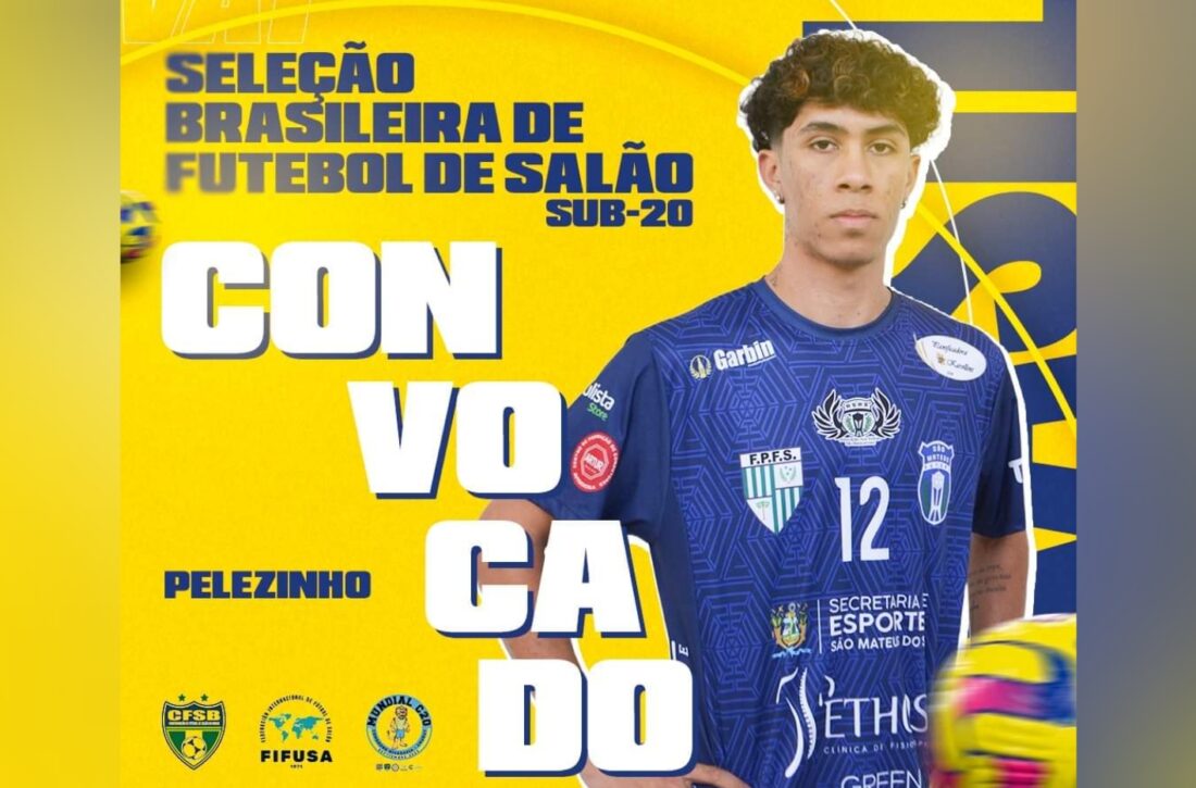  Atleta de São Mateus do Sul é convocado para a Seleção Brasileira de Futebol de Salão