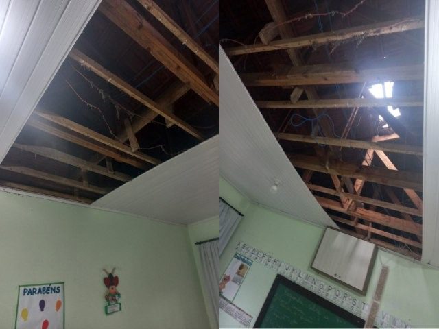  Descarga elétrica atinge escola rural em Prudentópolis, porém alunos do 2º ano escapam ilesos