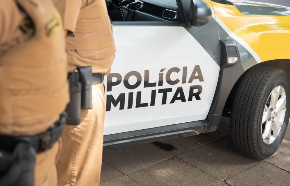  PM registra acidente entre moto e carro em São Mateus do Sul