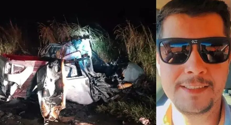  Engenheiro agrônomo morre carbonizado após bater carro contra traseira de caminhão no Paraná