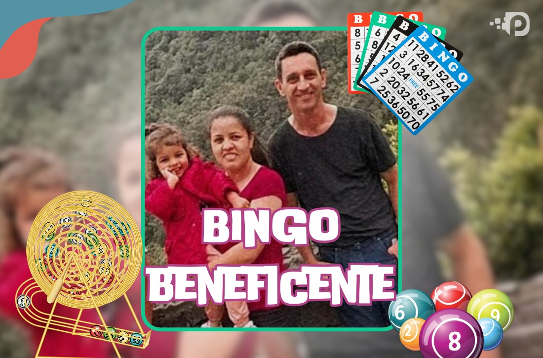  Atenção: nesse final de semana será realizado o bingo beneficente em solidariedade ao casal que luta contra o câncer Viviane e Adilson