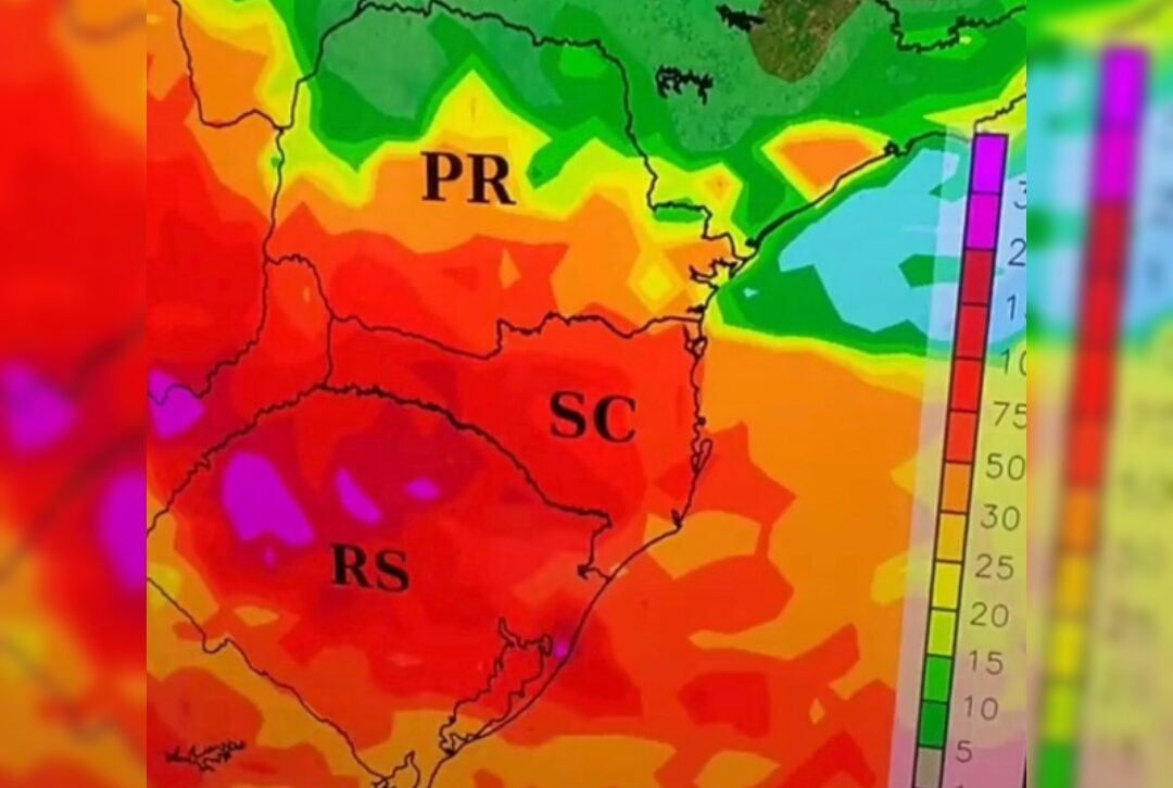  Região Sul terá maior acumulado de chuvas do Brasil nos próximos 10 dias