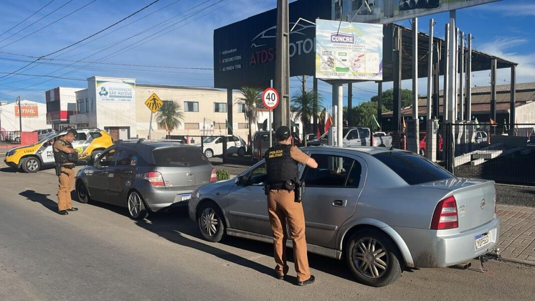  Fiscalização da PM em São Mateus do Sul contabiliza 66 infrações num único dia