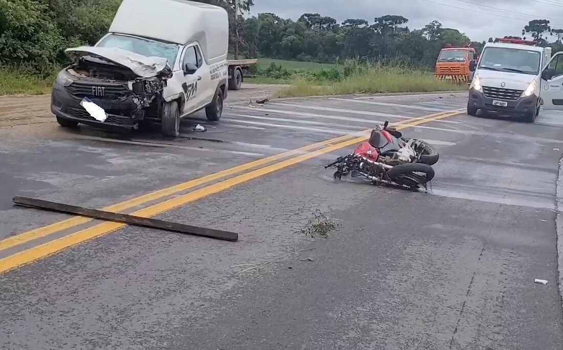  Motociclista falece em acidente na BR-153, entre Mallet e Rio Azul