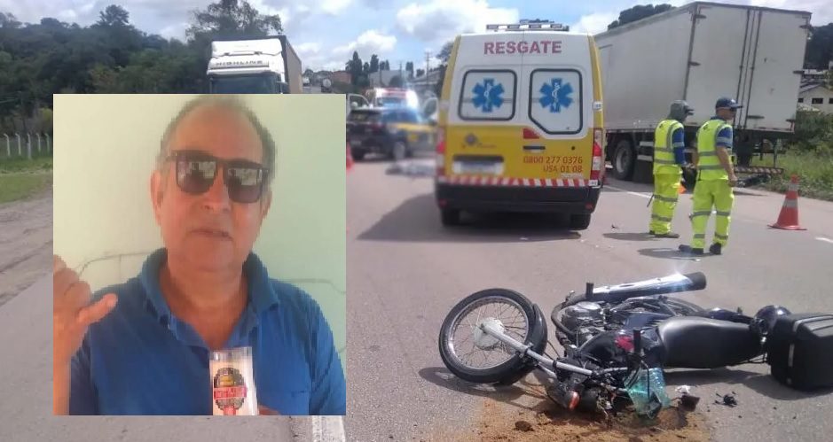  Idoso morre em acidente de moto na Rodovia do Xisto