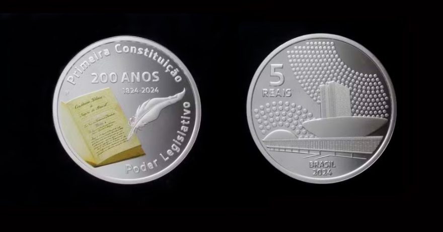  Banco Central lança moeda em comemoração aos 200 anos da 1ª Constituição do Brasil