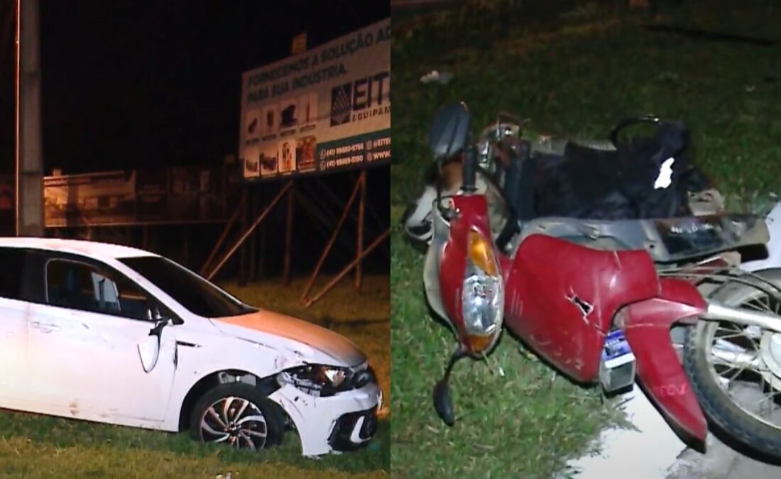  Jovem sem CNH e com o carro da mãe fura preferencial e mata motociclista no Paraná